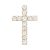White Floral Resin Wall Cross.