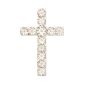 White Floral Resin Wall Cross.