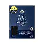 KJV Life Application Study Indexed Large Print, Bonded Leather, Black Bible.