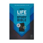 The NLT Boys Life Application Study Leatherlike Indexed Neon and Black Bible.