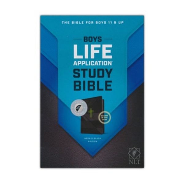 NLT Boys Life Application Study Indexed The NLT Boys Life Application Study Leatherlike Indexed Neon and Black Bible.