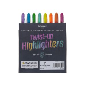 Twist Up Highlighters 8 Pack Back.
