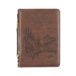 The Classic Brown Wings Like Eagles Bible Cover.