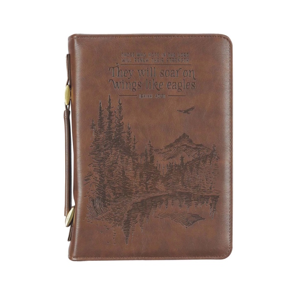 Bible Cover Classic Brown Wings Like Eagles The Classic Brown Wings Like Eagles Bible Cover.
