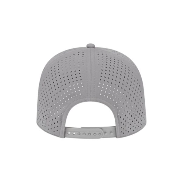 Silver, water-resistent perforated, 5-Panel Hat, featuring the "One Way Truth Life" logo in White, structured bill, snap-back closure, back view.