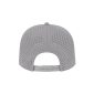 Silver, water-resistent perforated, 5-Panel Hat, featuring the 