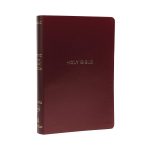 The NKJV Giant Print Center-Column Reference Leatherflex Burgundy Bible.