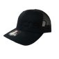 Black, tactical trucker, 6-Panel hat, featuring the 