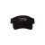 Black, Chino Twill Cotton Visor featuring the "One" logo in Silver, with a structured bill and Hook-and-Loop closure, front view.
