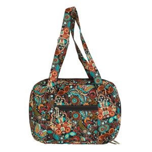 Bible Cover Paisley Quilted Brown Floral.