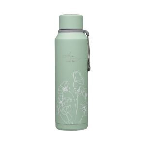 Mercy Hazy Teal Stainless Steel Water Bottle, 24oz.